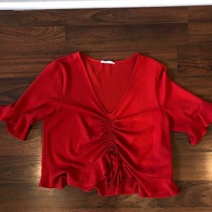 Elodie ruched fluttery shirt 💃